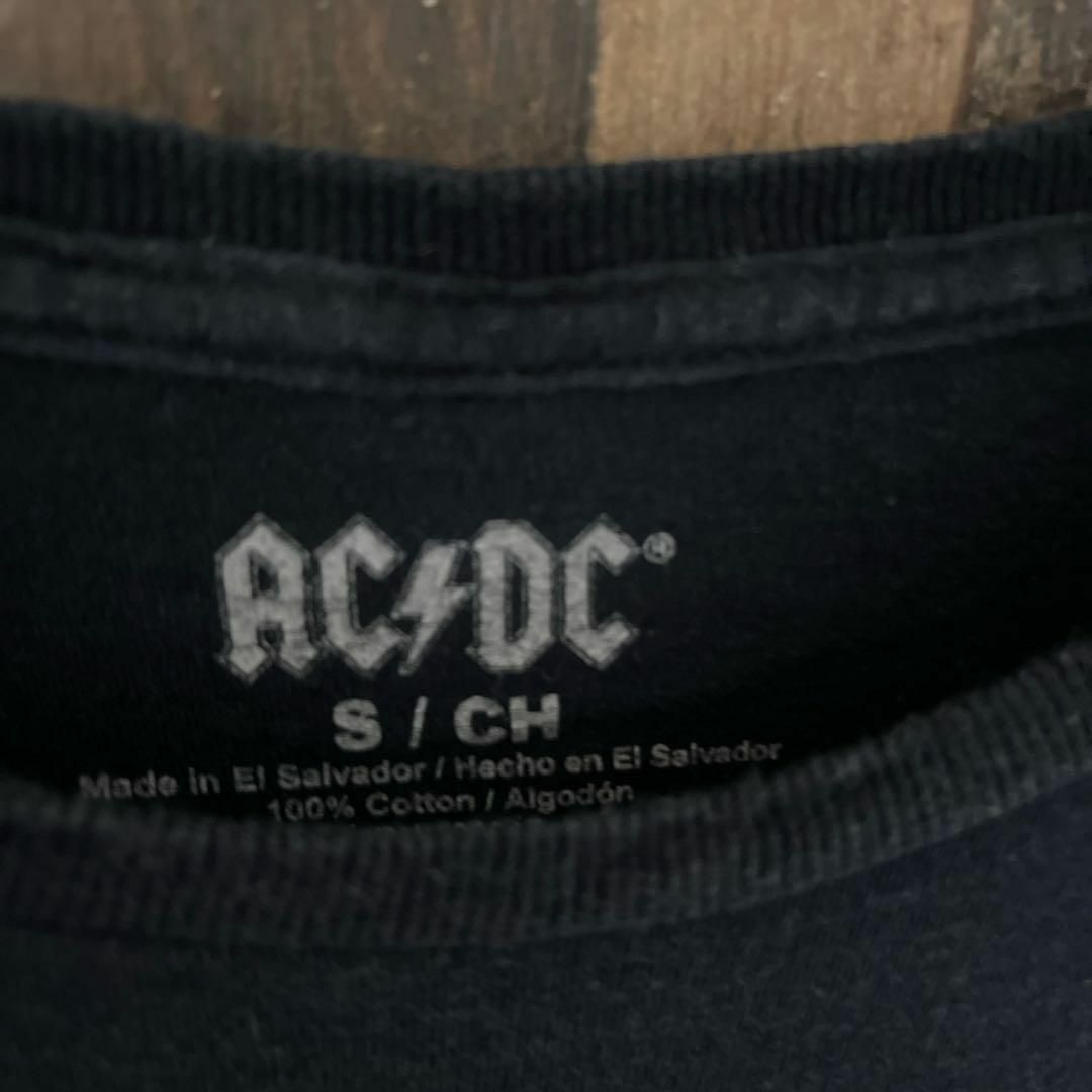 プリント バンT AC/DC S ロック メンズ 古着 ブラック 半袖 Tシャツ メンズのトップス(Tシャツ/カットソー(半袖/袖なし))の商品写真