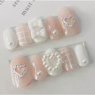 ネイルチップ⭐︎量産型⭐︎ピンク　No.550 コスメ/美容のネイル(つけ爪/ネイルチップ)の商品写真