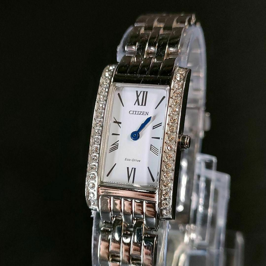 CITIZEN(シチズン)の極美品【稼働品】CITIZENシチズン　B023　ダイヤベゼル　ホワイトソーラー レディースのファッション小物(腕時計)の商品写真