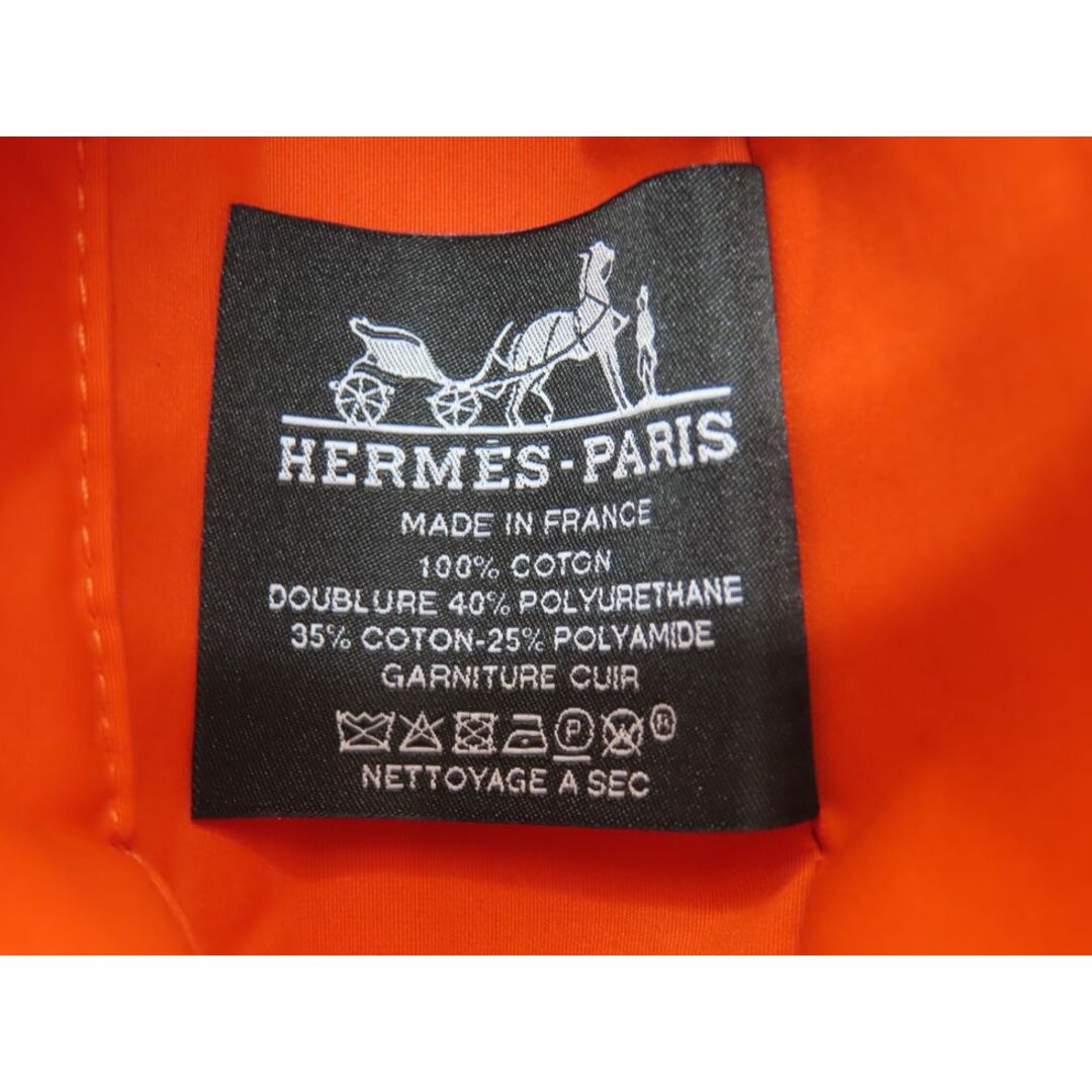 Hermes(エルメス)のエルメス コットン100％×レザー オランジュ・フー ボリードポーチ ミニミニ 【池袋店】【中古】 レディースのバッグ(その他)の商品写真