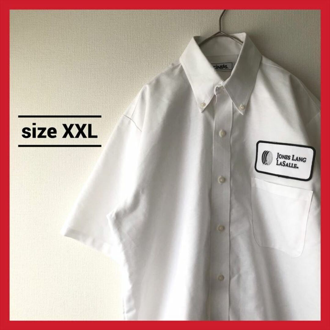 90s 古着 CiNTAS BD半袖シャツ オーバーサイズ 白シャツ 2XL  メンズのトップス(シャツ)の商品写真