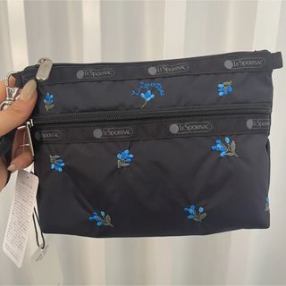 レスポートサック(LeSportsac)の【新品】レスポートサック　ベイベリーフィールド  2段ポーチ コスメ　クラッチ(ポーチ)