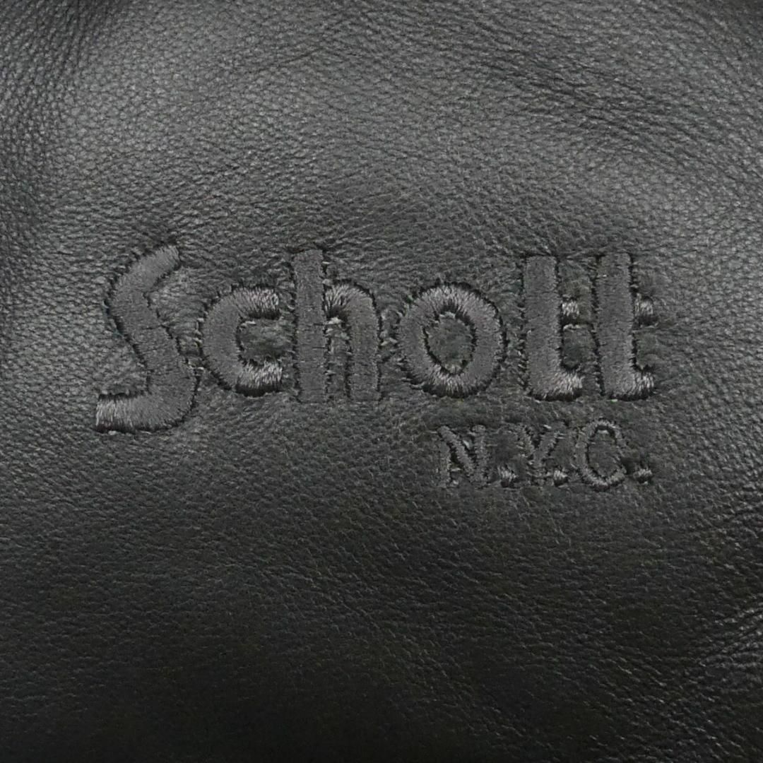 schott(ショット)のSchott ショット S レザーダウンジャケット モーターサイクル JJ913 メンズのジャケット/アウター(ダウンジャケット)の商品写真