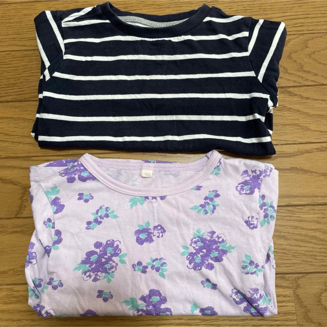 長袖Tシャツ 2枚セット キッズ/ベビー/マタニティのキッズ服女の子用(90cm~)(Tシャツ/カットソー)の商品写真