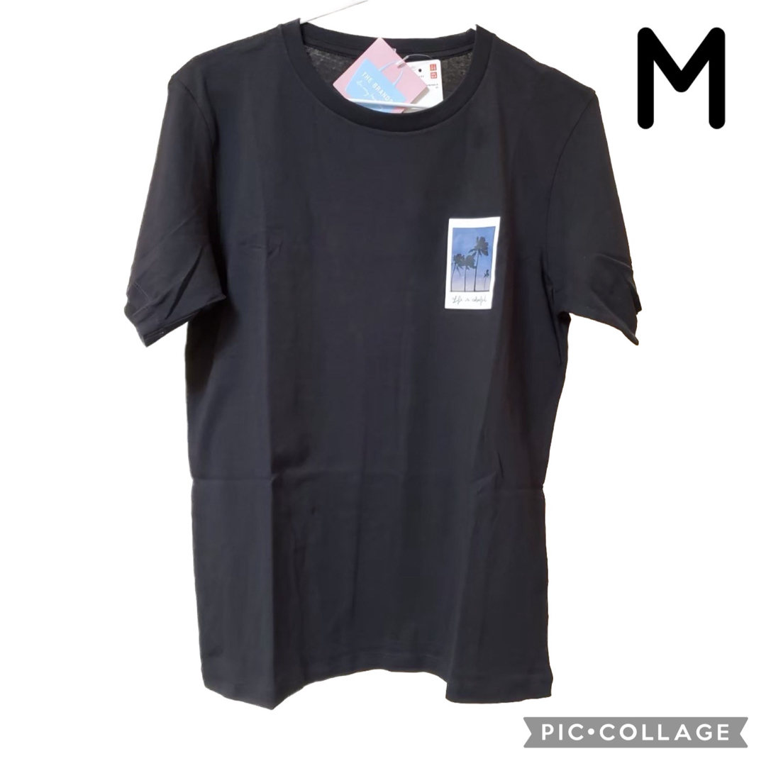 UNIQLO(ユニクロ)の◆ ユニクロ チェキ Tシャツ UT ブラック 半袖 M レディースのトップス(Tシャツ(半袖/袖なし))の商品写真