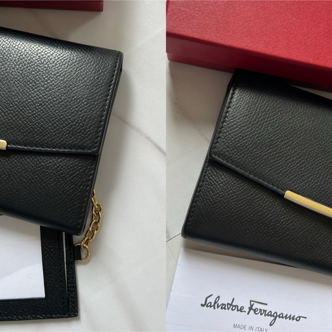 Salvatore Ferragamo(サルヴァトーレフェラガモ)の410 美品 Ferragamo サルヴァトーレフェラガモ 2つ折り 長財布 レディースのファッション小物(財布)の商品写真