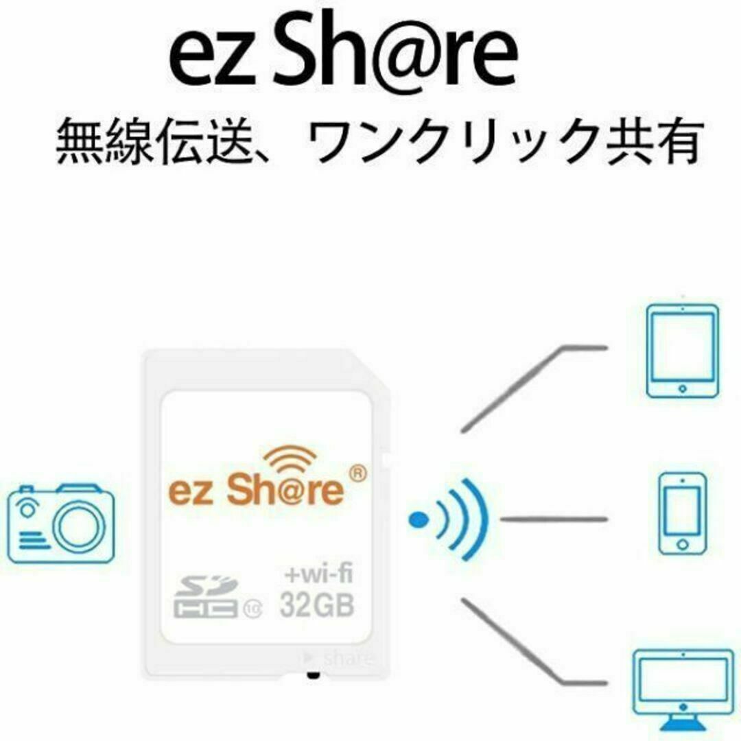 C046 最新4世代 ezShare 32G WiFi SDカード 25 スマホ/家電/カメラのPC/タブレット(PC周辺機器)の商品写真