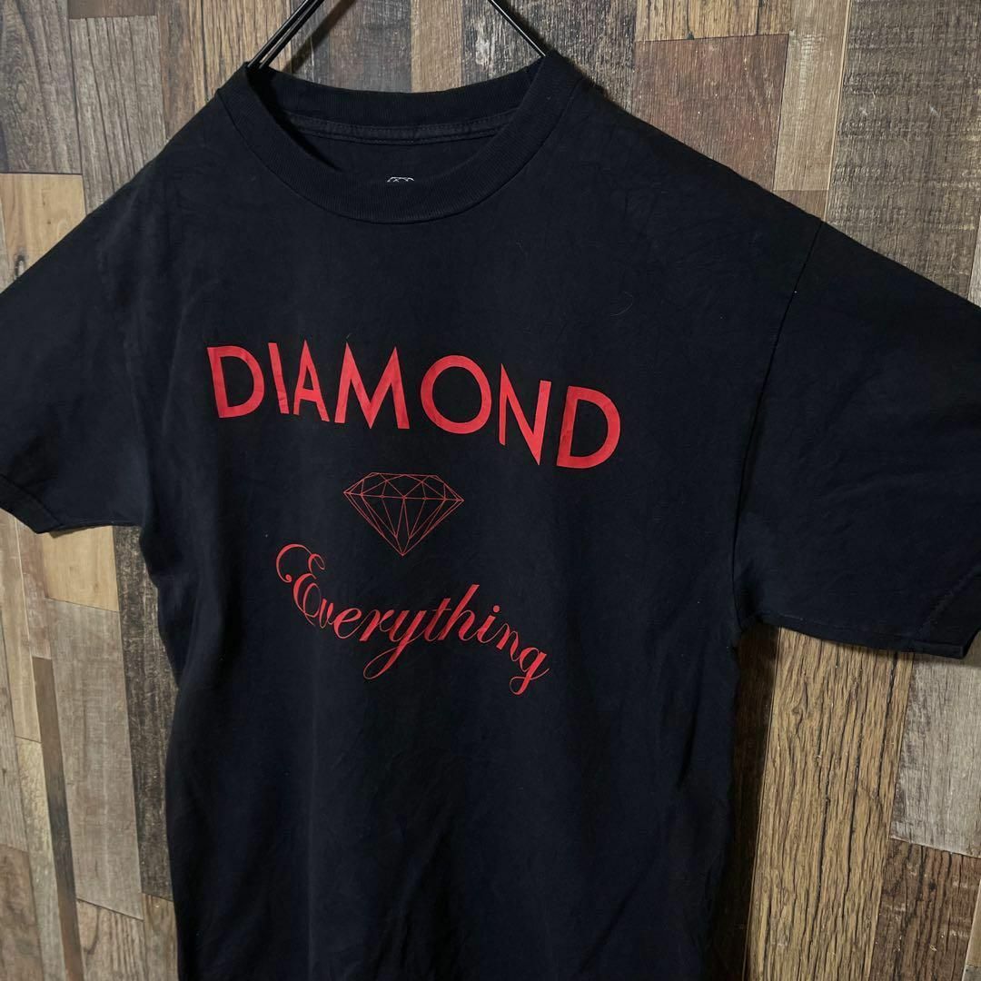 ブラック メンズ プリント ダイヤモンド M USA古着 半袖 Tシャツ メンズのトップス(Tシャツ/カットソー(半袖/袖なし))の商品写真