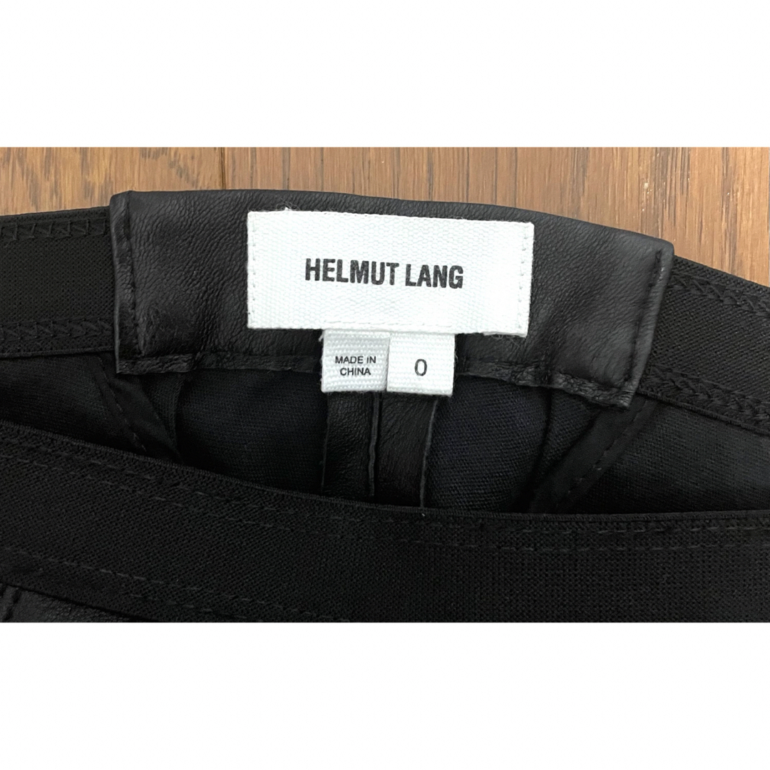 HELMUT LANG(ヘルムートラング)の美品 HELMUT LANG ヘルムートラング レザー パンツ レディースのパンツ(スキニーパンツ)の商品写真