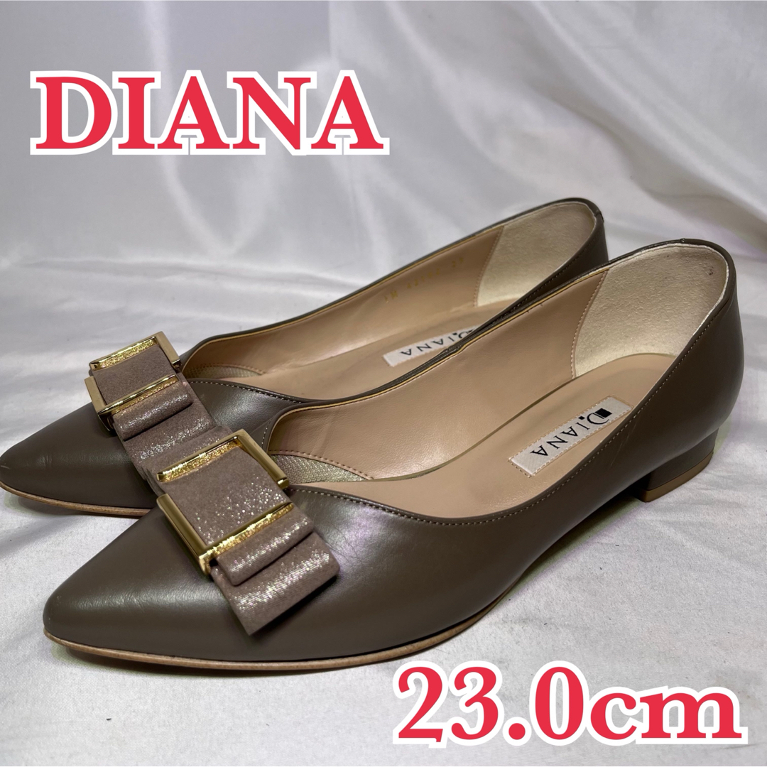 DIANA(ダイアナ)の超美品 DIANA パンプス ポインテッドトゥ バックル リボン ローファー レディースの靴/シューズ(ハイヒール/パンプス)の商品写真