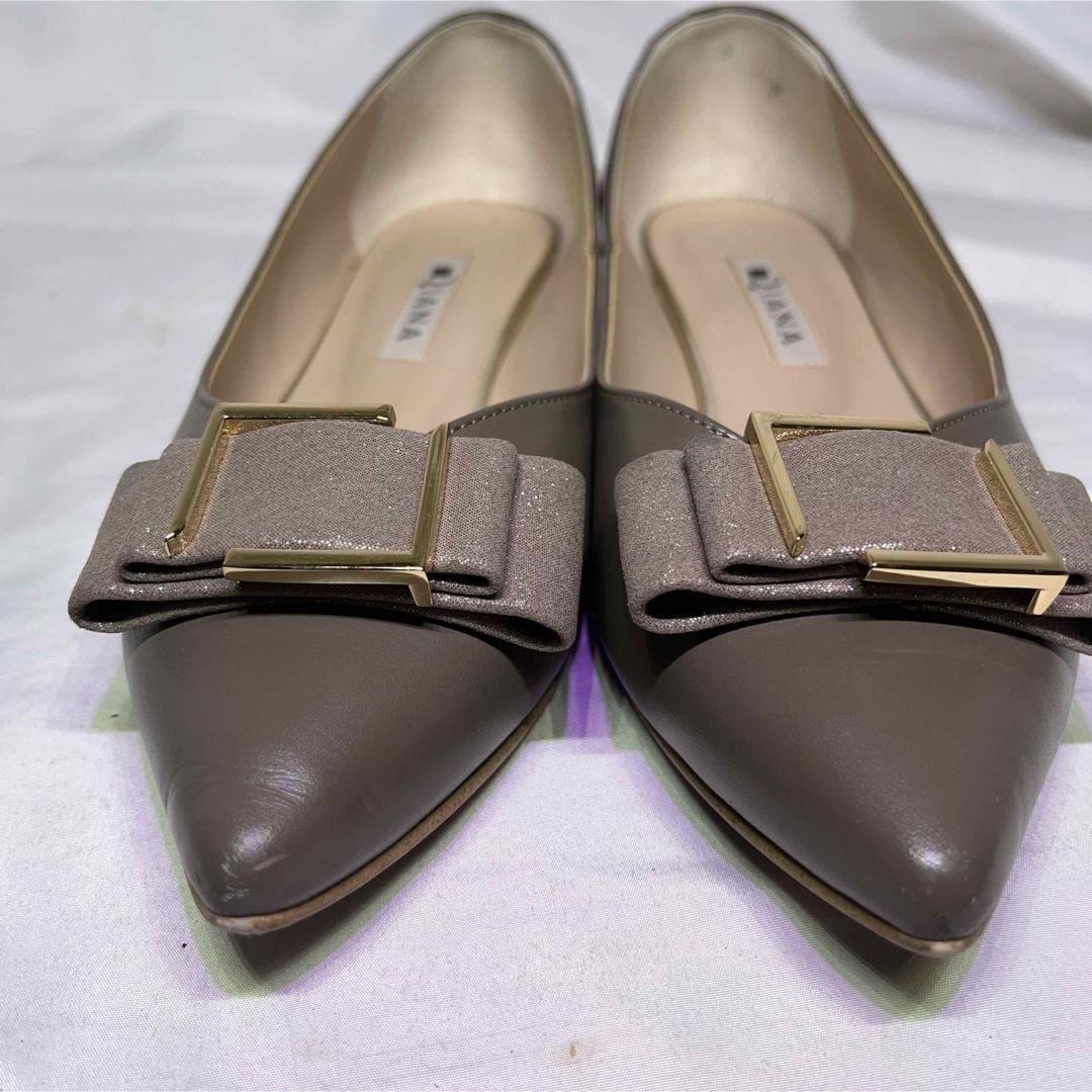 DIANA(ダイアナ)の超美品 DIANA パンプス ポインテッドトゥ バックル リボン ローファー レディースの靴/シューズ(ハイヒール/パンプス)の商品写真