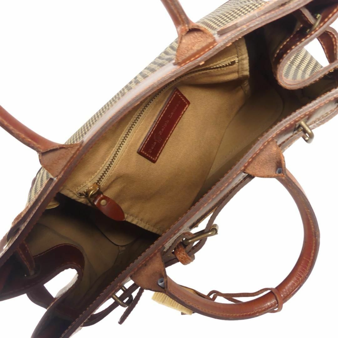Ralph Lauren(ラルフローレン)のラルフローレン トートバッグ 本革 レザー チェック ハンドバッグ TN1753 レディースのバッグ(トートバッグ)の商品写真