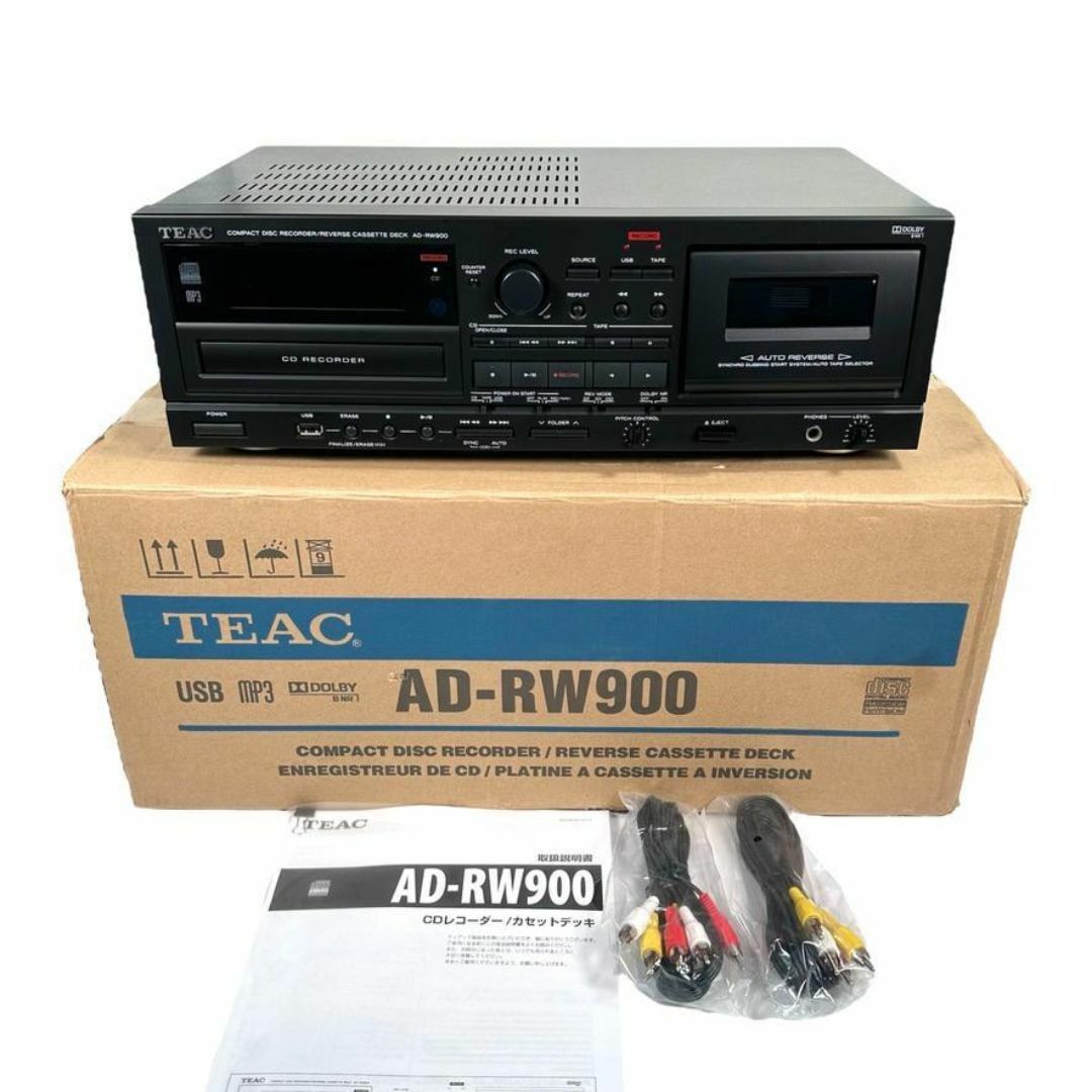 TEAC CD/カセットレコーダー USB接続対応 ブラック AD-RW900 楽器のレコーディング/PA機器(その他)の商品写真