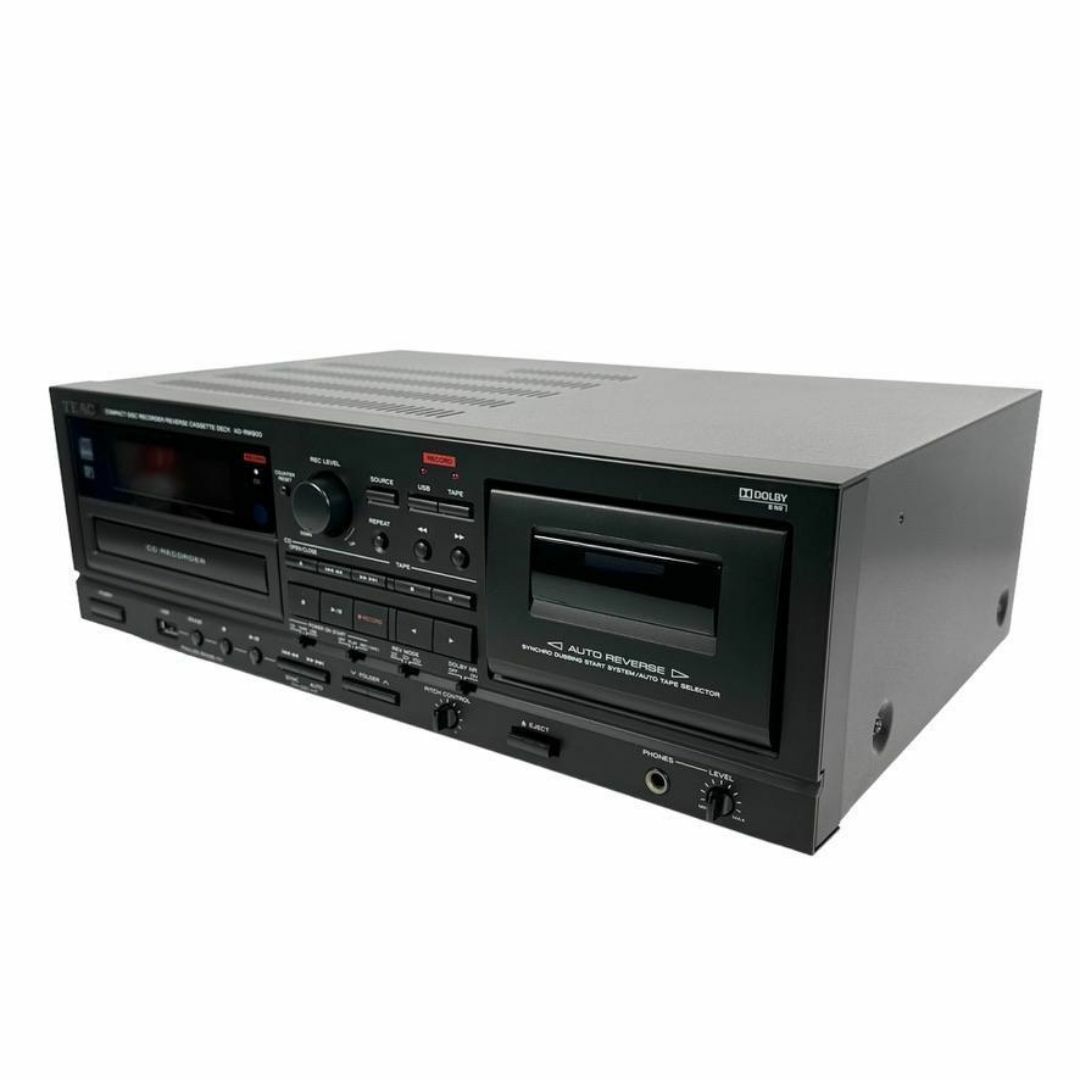 TEAC CD/カセットレコーダー USB接続対応 ブラック AD-RW900 楽器のレコーディング/PA機器(その他)の商品写真