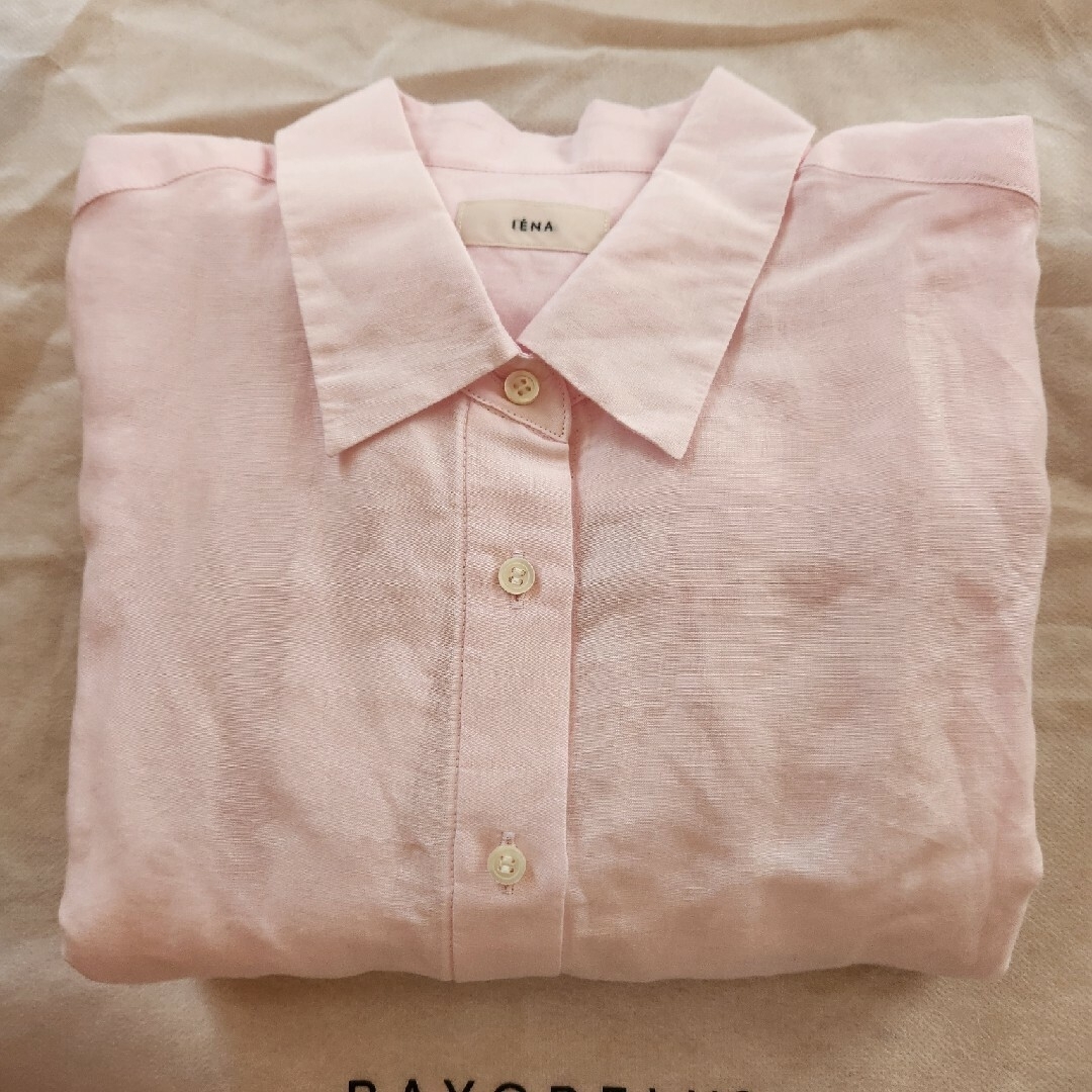IENA(イエナ)のラミーリヨセルフェミニンシャツ　36 ピンク レディースのトップス(シャツ/ブラウス(長袖/七分))の商品写真
