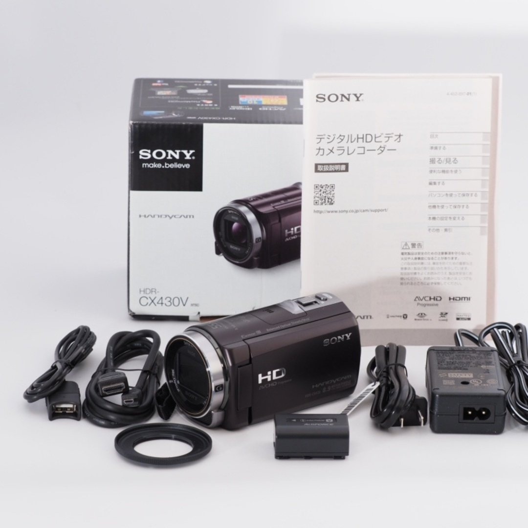 SONY(ソニー)のSONY ソニー ビデオカメラ HANDYCAM CX430V 光学30倍 内蔵メモリ 32GB HDR-CX430V/T #9747 スマホ/家電/カメラのカメラ(ビデオカメラ)の商品写真