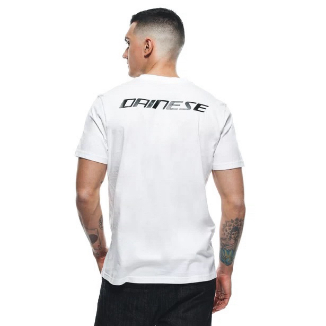 DAINESE T-SHIRT LOGO  白/黒　イタリアサイズＬ新品 自動車/バイクのバイク(装備/装具)の商品写真