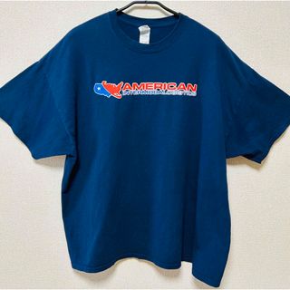 ギルタン(GILDAN)の【US古着】ヴィンテージ　フロントプリントTEE  (2XL/ ネイビー)(Tシャツ/カットソー(半袖/袖なし))