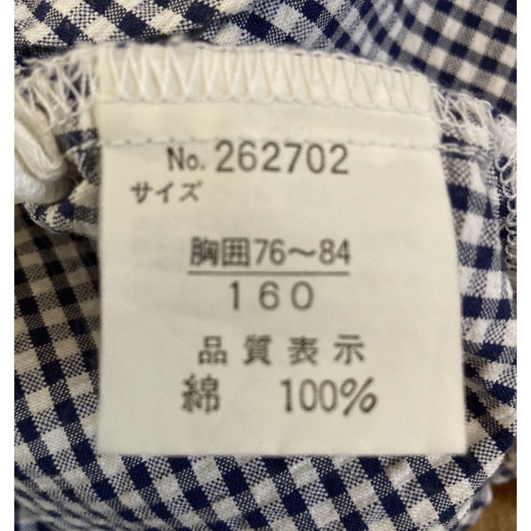 美品　160cm チェック　シャツ　袖なし　ノースリーブ キッズ/ベビー/マタニティのキッズ服女の子用(90cm~)(ブラウス)の商品写真