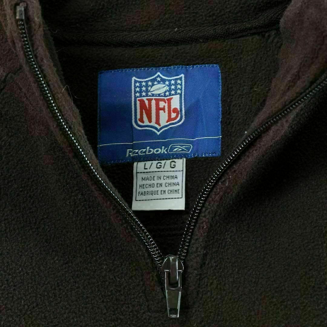 【希少】NFL×リーボック ブラウンズ チームハーフジップ フリースプルオーバー メンズのジャケット/アウター(ブルゾン)の商品写真