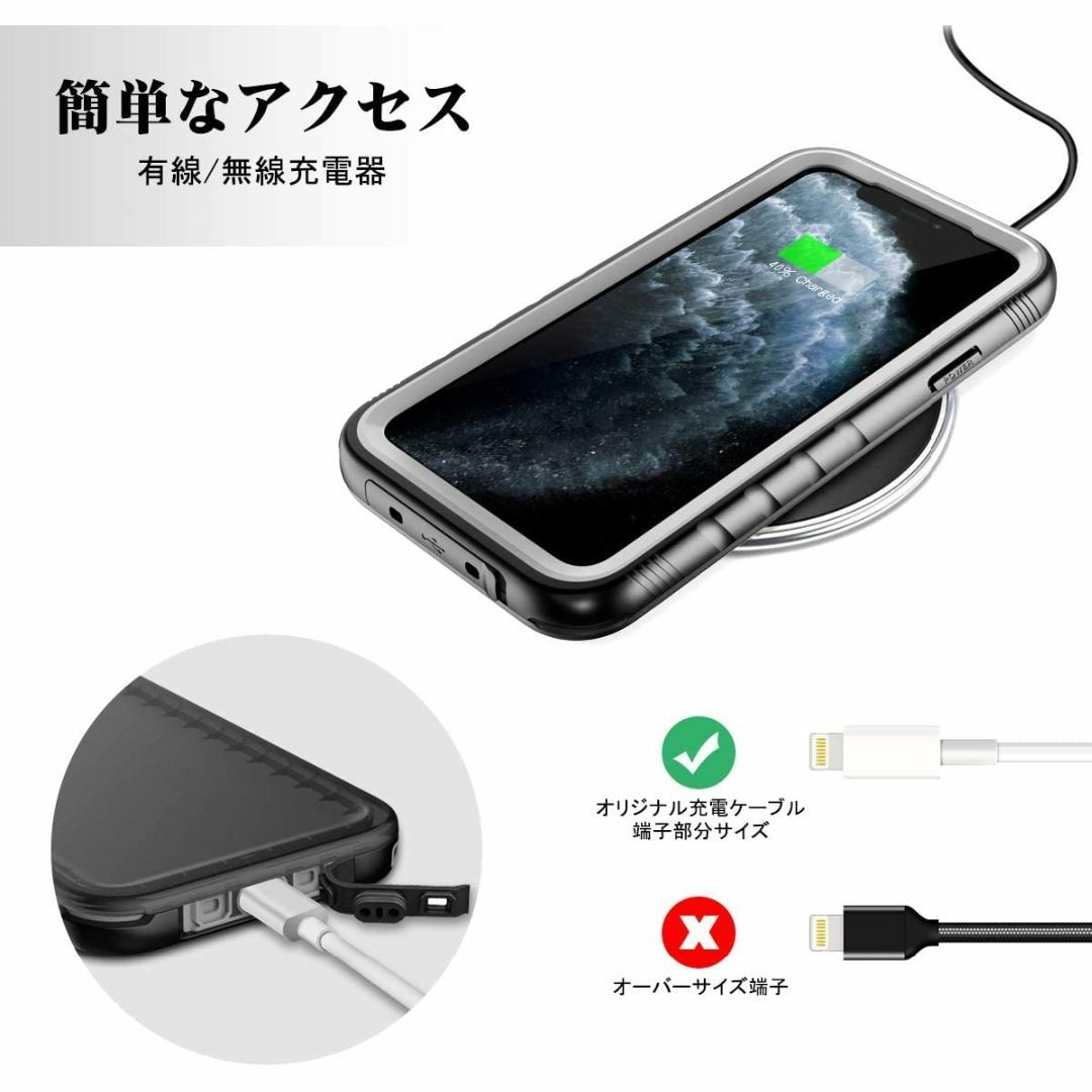 【色: ブラック】SPORTLINK iPhone 11 用 防水ケース iPh スマホ/家電/カメラのスマホアクセサリー(その他)の商品写真