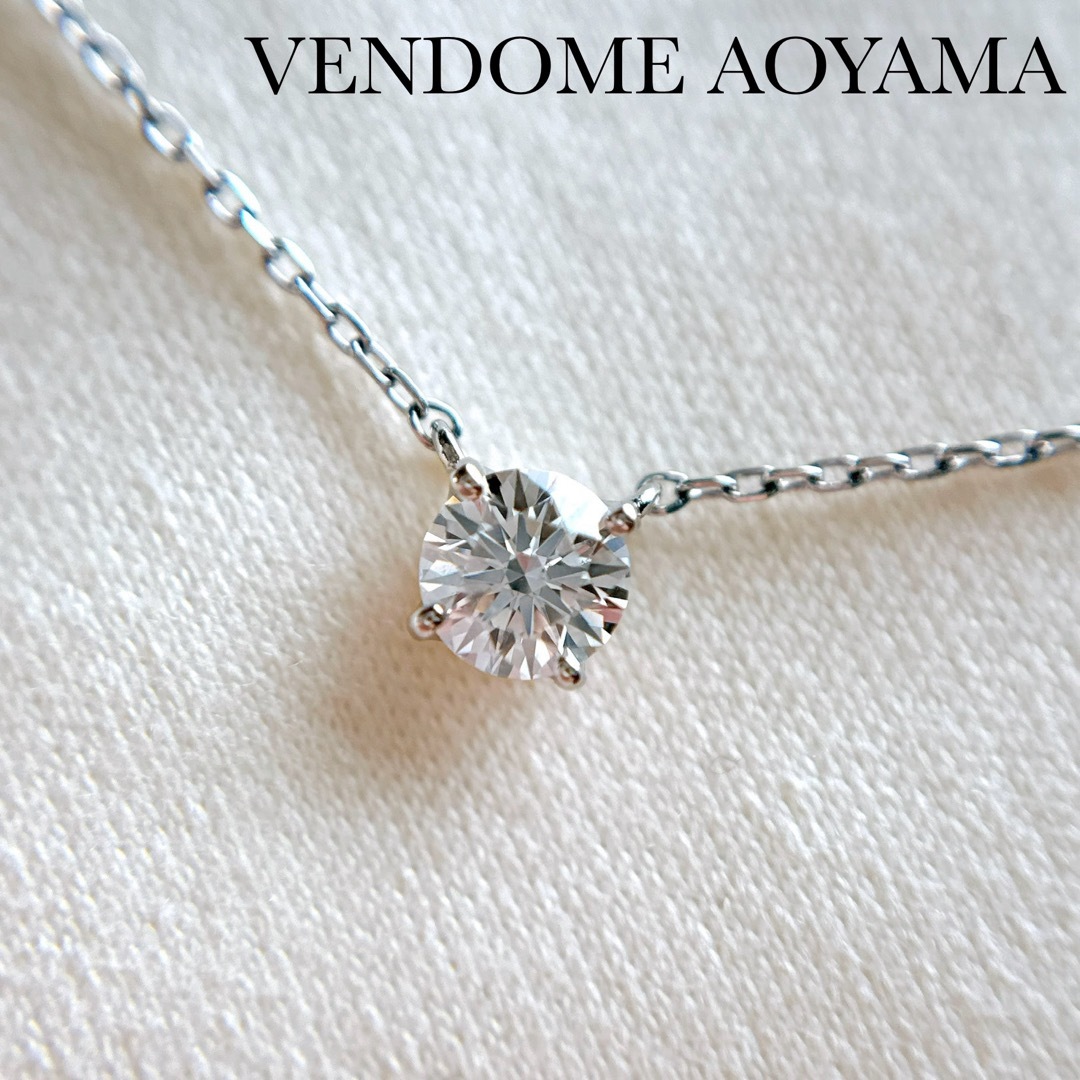 Vendome Aoyama(ヴァンドームアオヤマ)のヴァンドーム青山 キャトル ネックレス ダイヤモンド プラチナ 一粒 レディースのアクセサリー(ネックレス)の商品写真