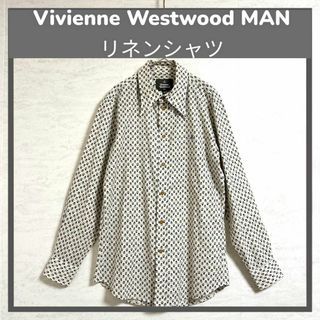 Vivienne Westwood - ヴィヴィアンウエストウッドマン/リネンシャツ/小花柄/オーブ刺繍/ベージュ/46