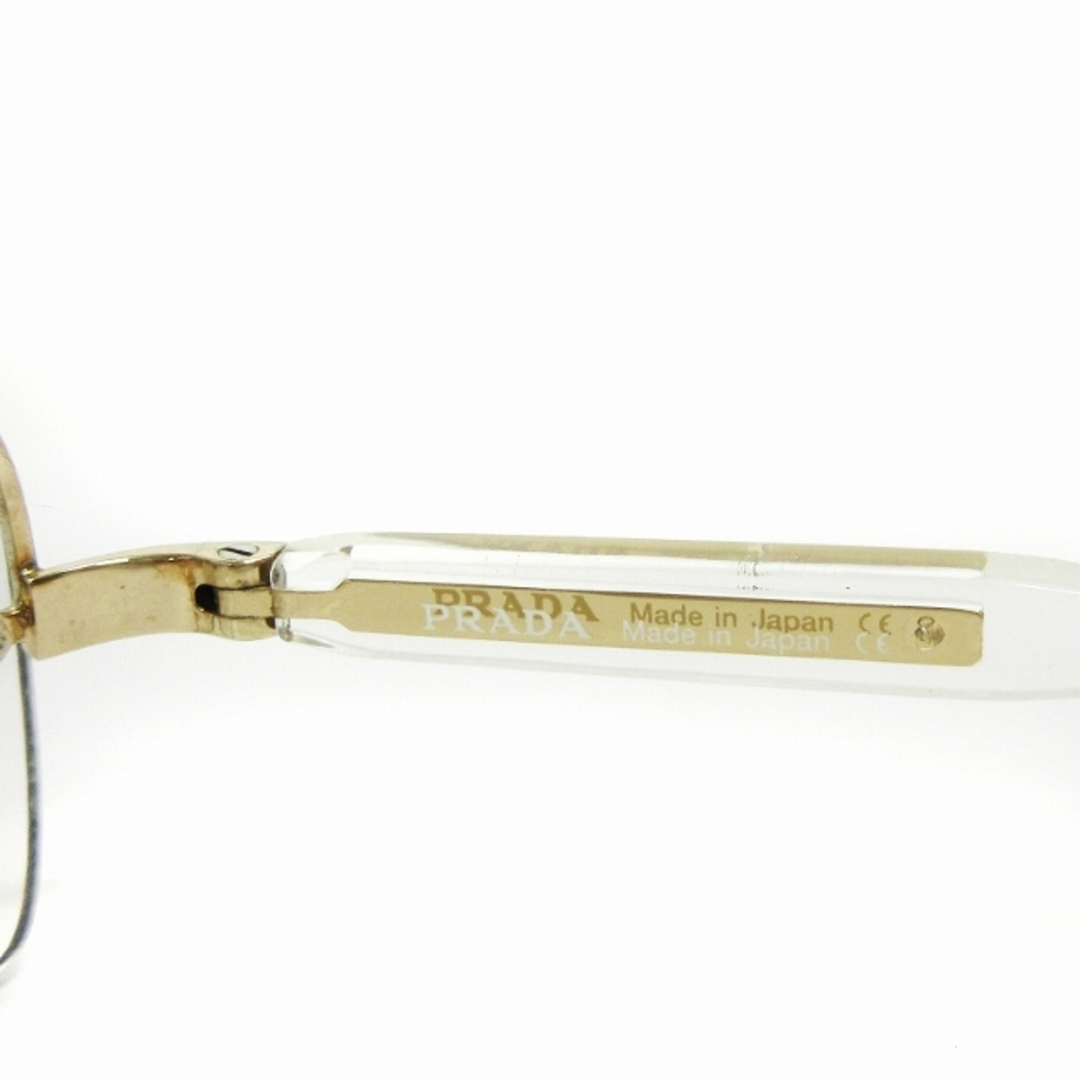 PRADA(プラダ)のプラダ サングラス ハーフリム 5AK-7H1 ゴールドカラーフレーム クリア メンズのファッション小物(サングラス/メガネ)の商品写真