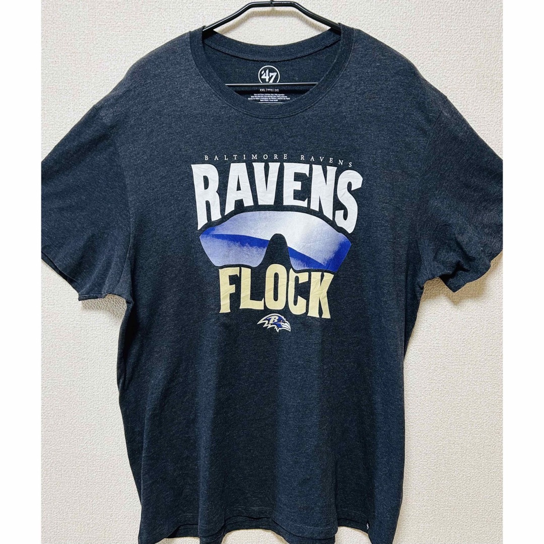 47 Brand(フォーティセブン)の【US古着】NFL BALTIMORE  RAVENS T (2XL/ グレー) メンズのトップス(Tシャツ/カットソー(半袖/袖なし))の商品写真