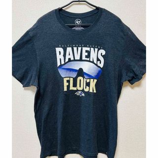 フォーティセブン(47 Brand)の【US古着】NFL BALTIMORE  RAVENS T (2XL/ グレー)(Tシャツ/カットソー(半袖/袖なし))