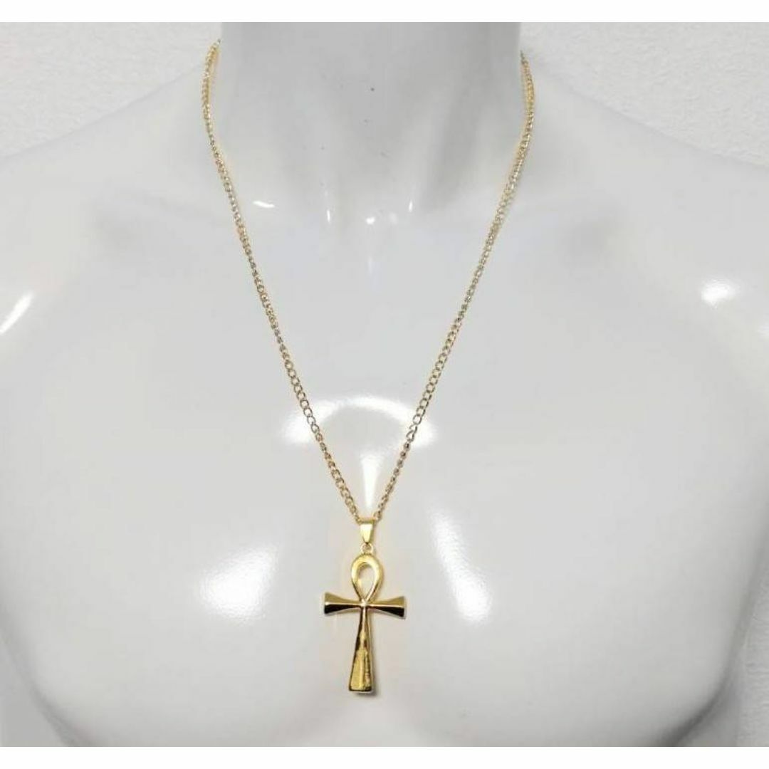 アンカクロス　ネックレス　ゴールド　十字架　ロザリオ　ロック　パンク　ロリータ メンズのアクセサリー(ネックレス)の商品写真
