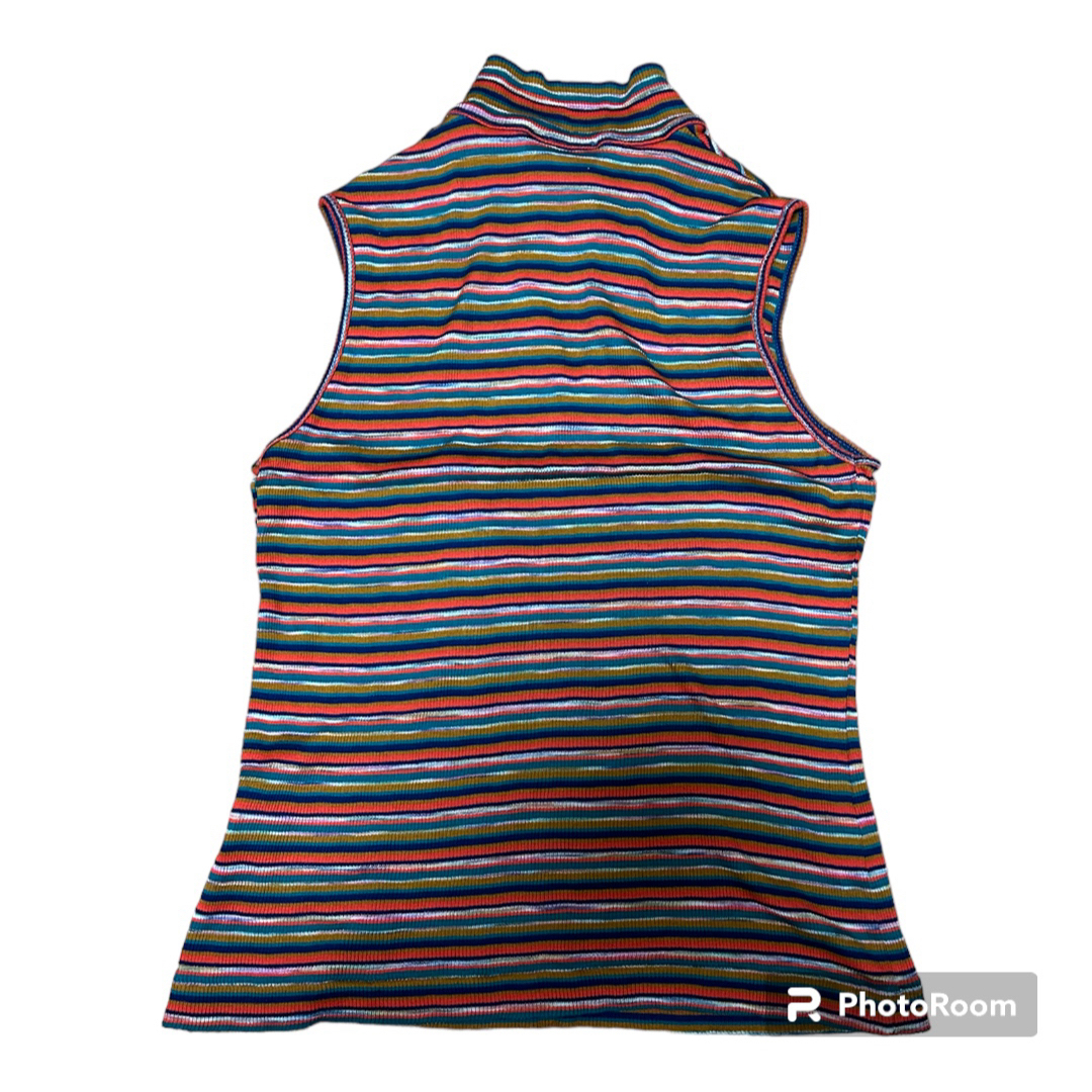 MISSONI(ミッソーニ)のイタリア製 MISSONI SPORT ノースリーブ カットソー  38 レディースのトップス(カットソー(半袖/袖なし))の商品写真