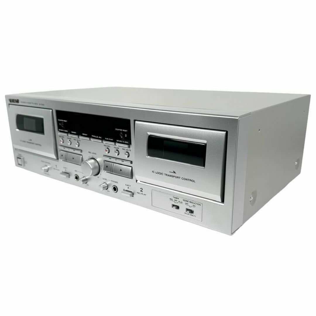 ◆優良美品・元箱付属◆ TEAC ダブルカセットデッキ W-1200(S) 楽器のレコーディング/PA機器(その他)の商品写真