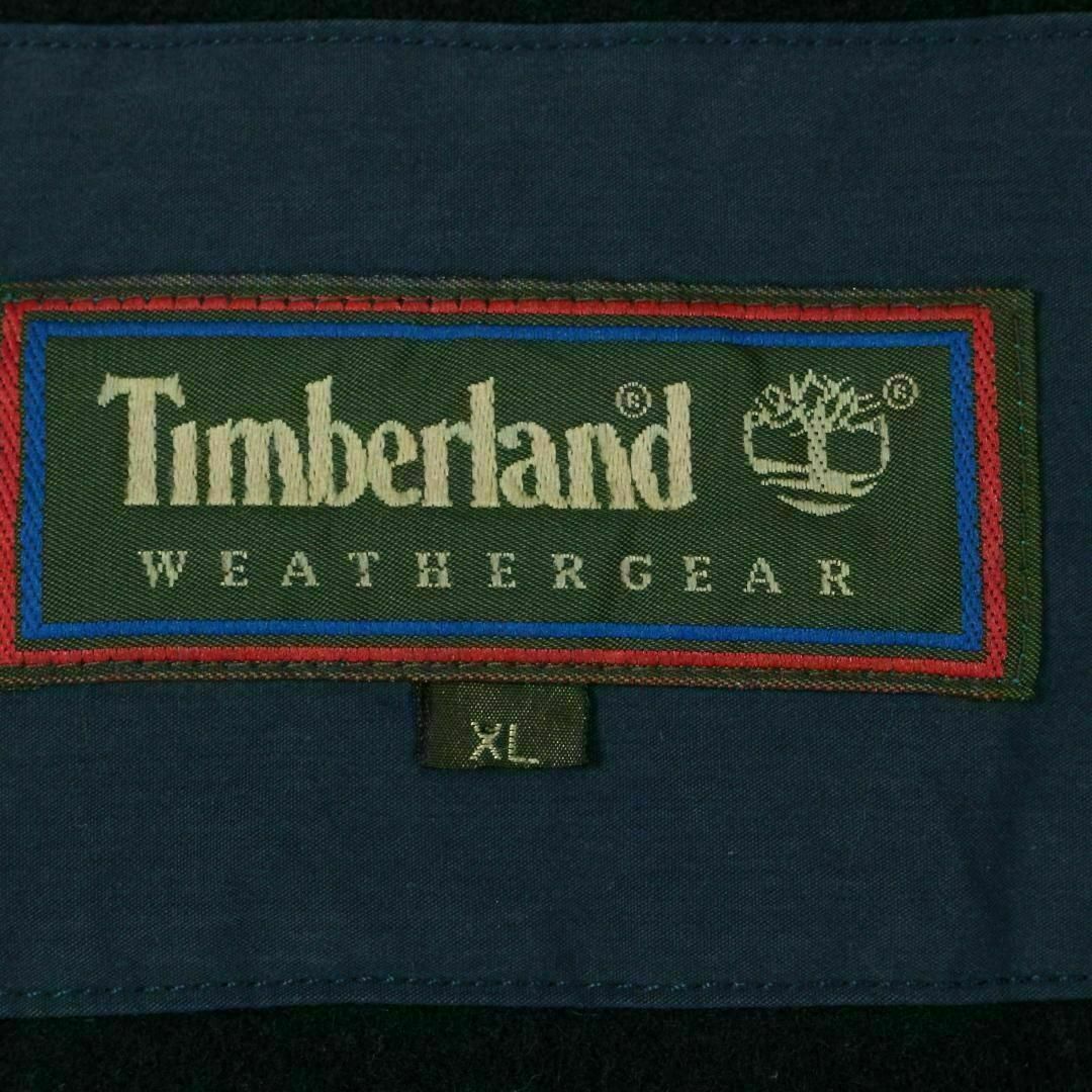 Timberland(ティンバーランド)の【希少】ティンバーランド 90s ブルゾン ネイビー XL 刺繍ロゴ 入手困難 メンズのジャケット/アウター(ナイロンジャケット)の商品写真