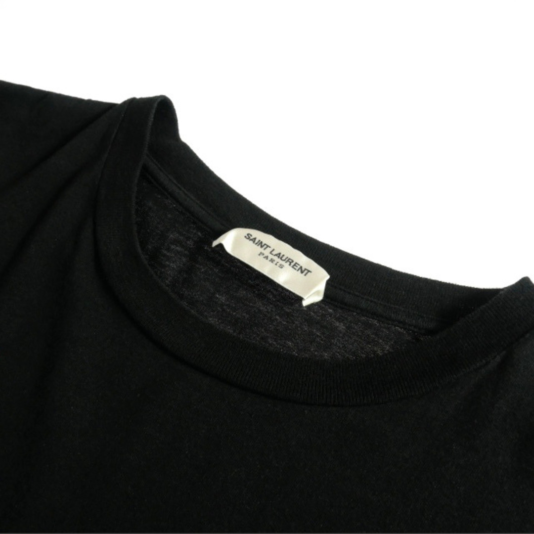 サンローラン パリ クルーネック Tシャツ カットソー 無地 半袖 XSブラック メンズのトップス(Tシャツ/カットソー(半袖/袖なし))の商品写真
