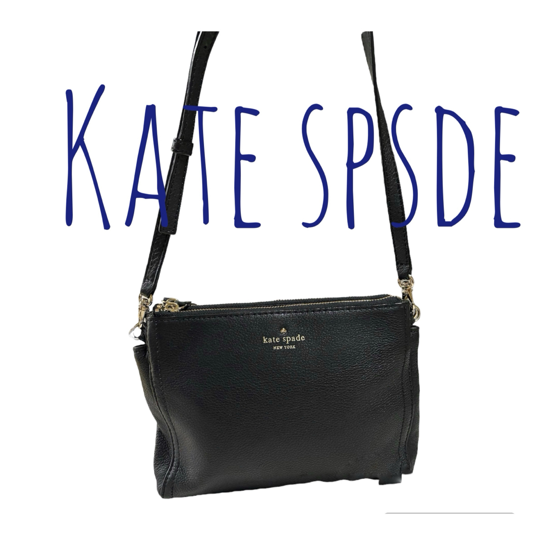 kate spade new york(ケイトスペードニューヨーク)のKate Spade ケートスペード ショルダーバッグ ブラック シミあり レディースのバッグ(ショルダーバッグ)の商品写真