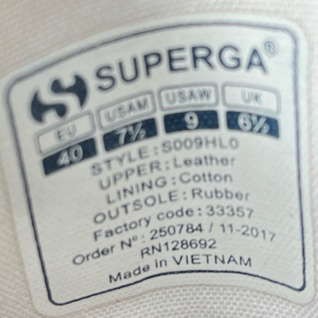 SUPERGA(スペルガ)のSUPERGA 撥水本革 レザースニーカー　EU40 メンズの靴/シューズ(スニーカー)の商品写真