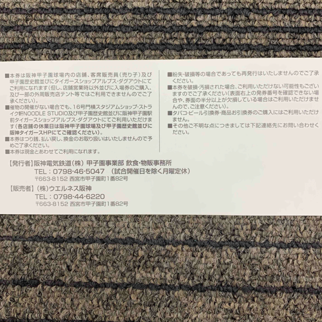 阪神タイガース(ハンシンタイガース)の阪神甲子園球場 商品お引換券 30,000円分 チケットのスポーツ(野球)の商品写真