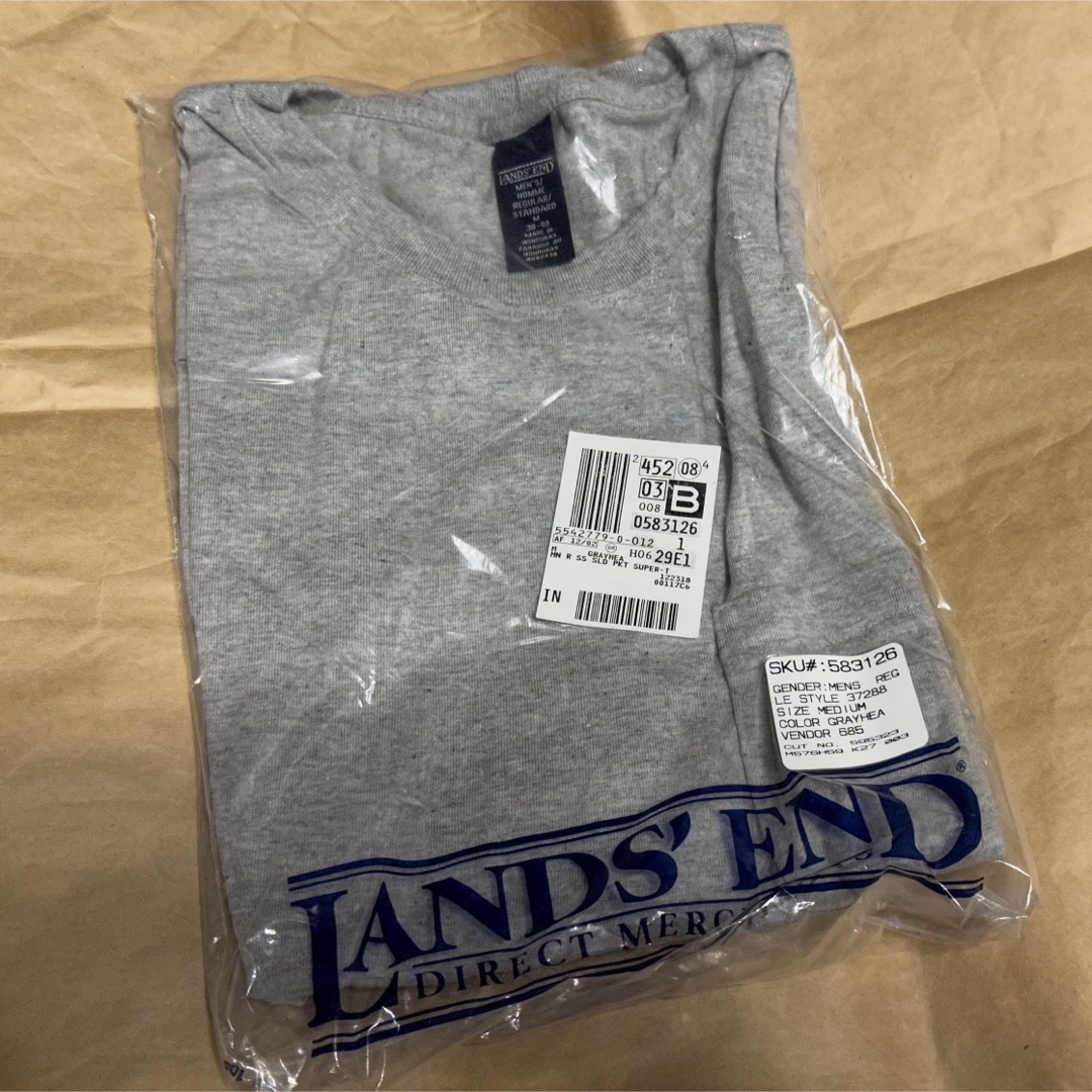 LANDS’END(ランズエンド)のLAND'S ENDポケットTシャツグレーMサイズ メンズのトップス(Tシャツ/カットソー(半袖/袖なし))の商品写真