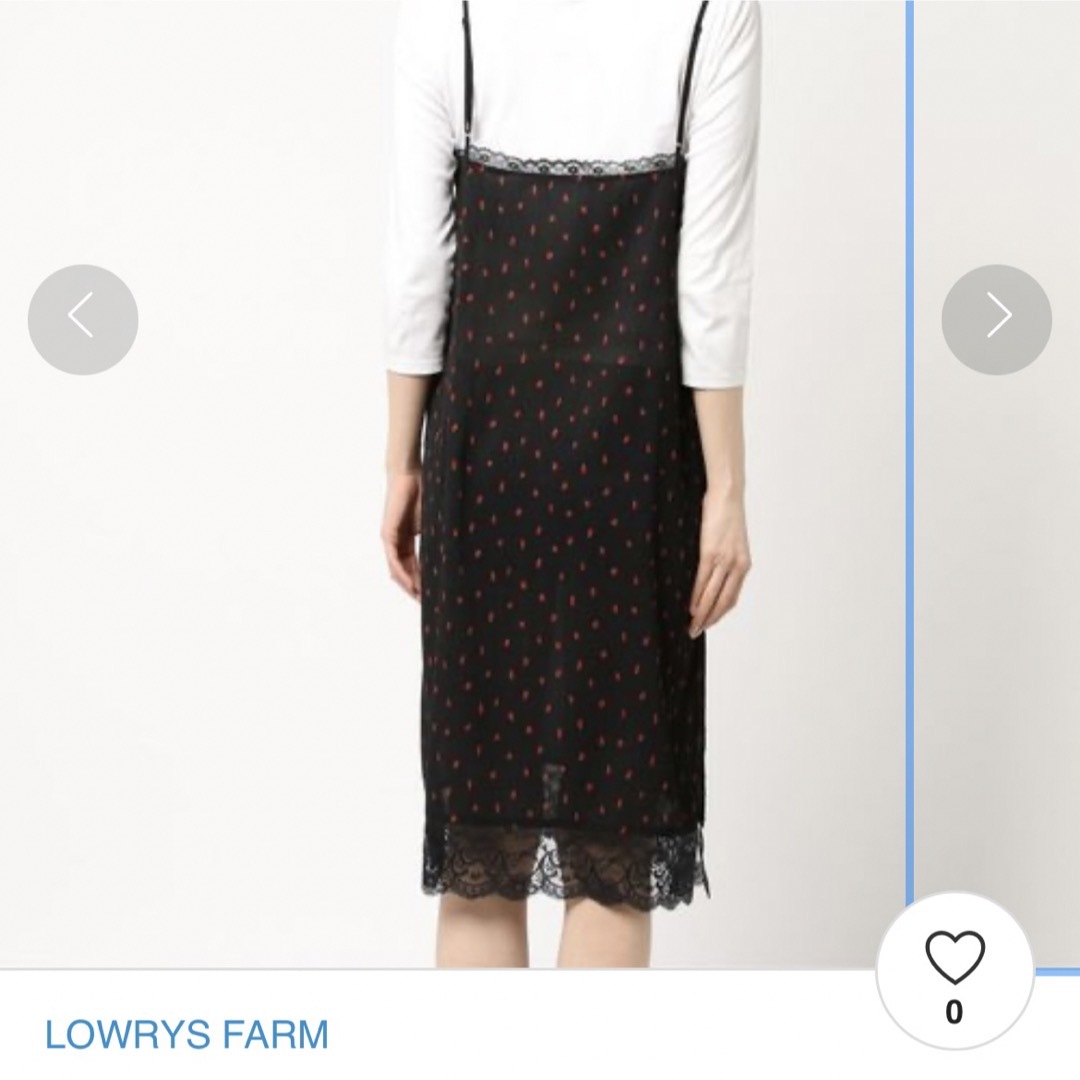 LOWRYS FARM(ローリーズファーム)のローリーズファーム　イチゴ柄キャミワンピース レディースのワンピース(ひざ丈ワンピース)の商品写真