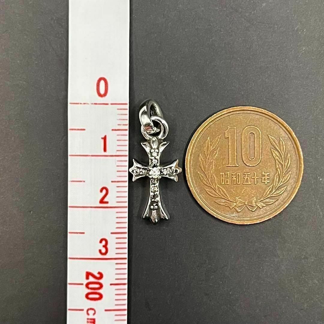 ベビー ファット パヴェ チャーム シルバー 925 ペンダント クロス 十字架 メンズのアクセサリー(ネックレス)の商品写真