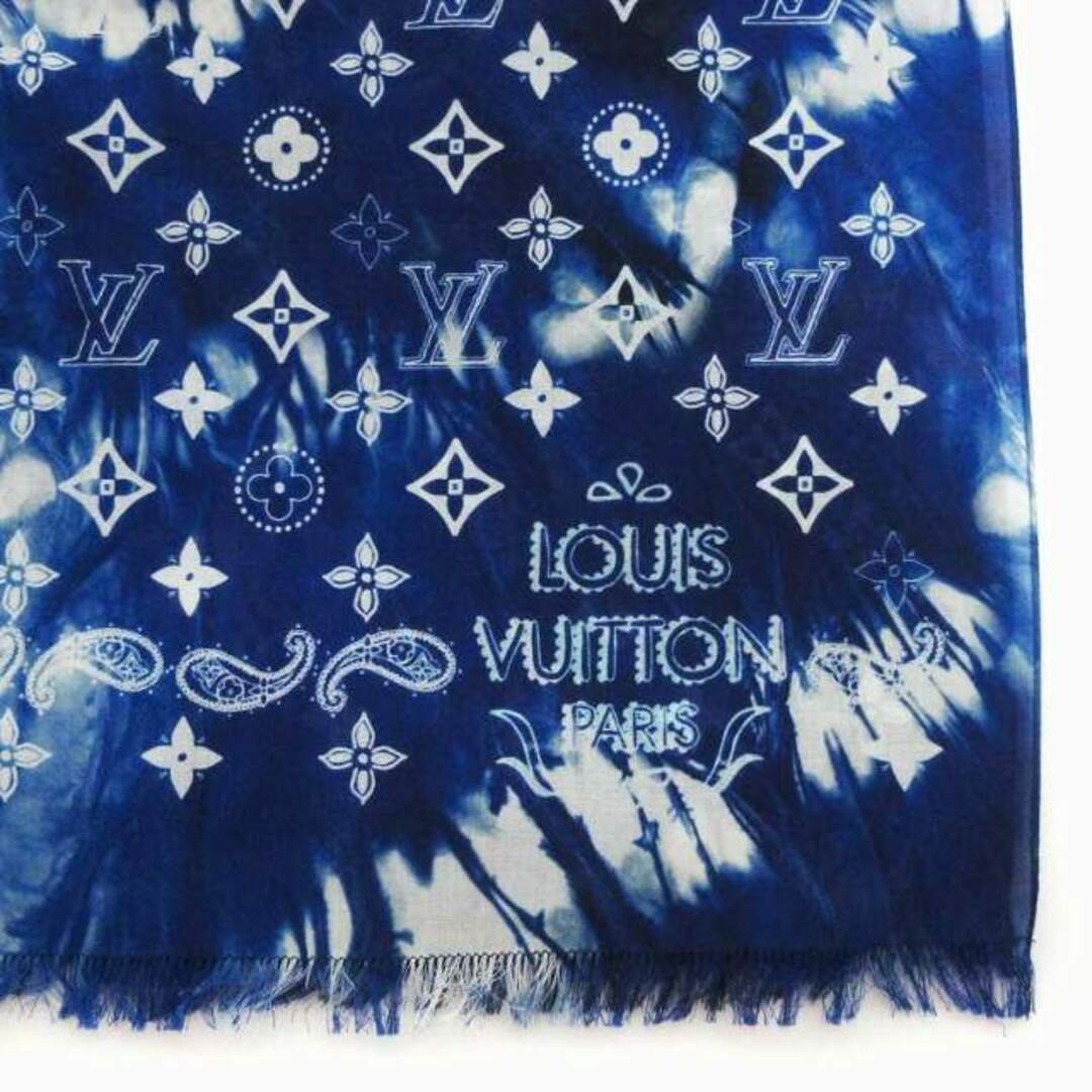 LOUIS VUITTON(ルイヴィトン)のルイヴィトン エトール モノグラム バンダナ ストール MP3346 ブルー系 レディースのファッション小物(ストール/パシュミナ)の商品写真