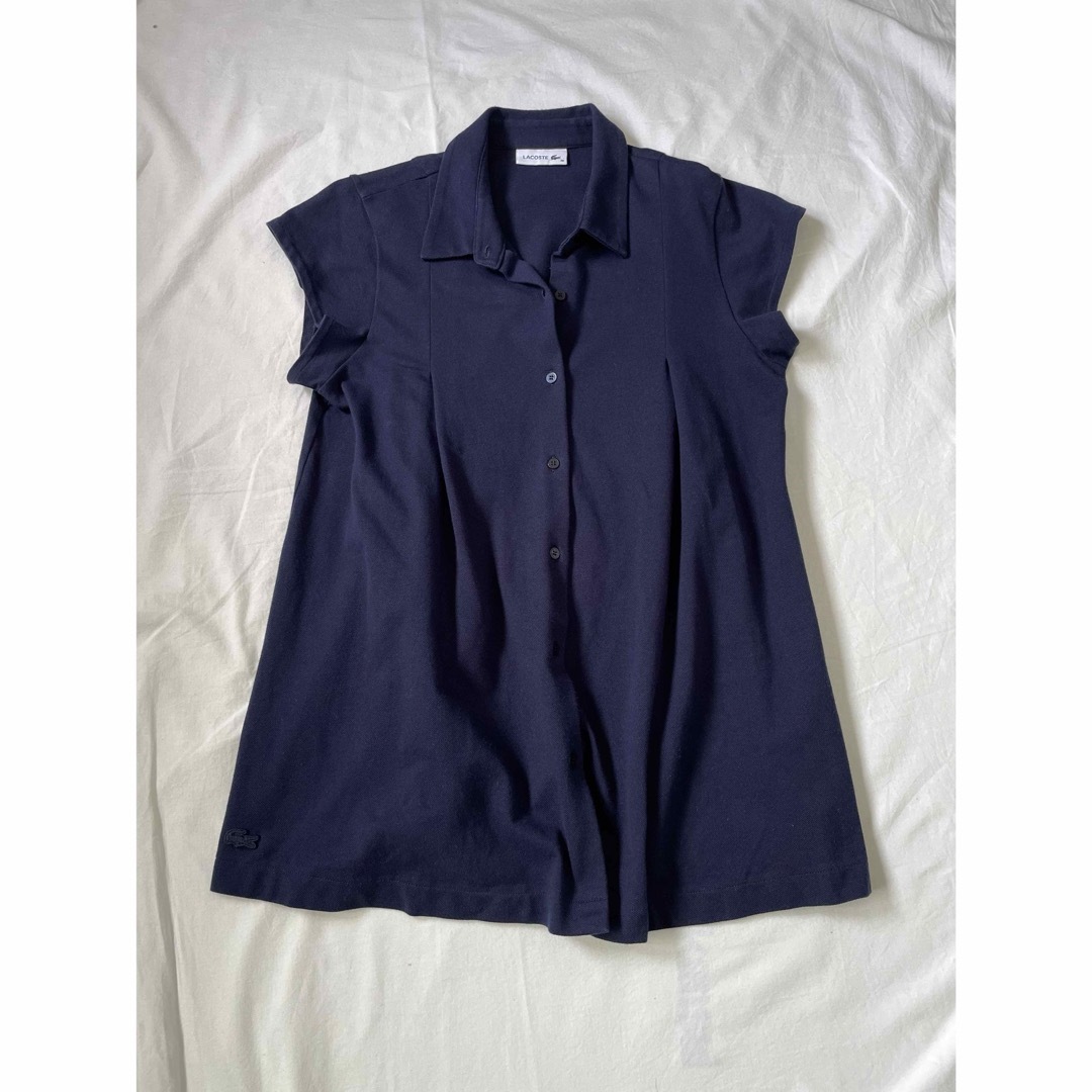 LACOSTE(ラコステ)のLACOSTE ロング丈半袖ポロシャツ レディースのトップス(ポロシャツ)の商品写真