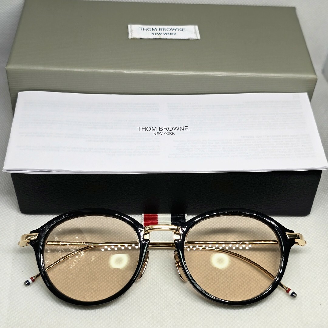 THOM BROWNE(トムブラウン)のTHOM BROWNE メガネ TB-011A-49 12K トムブラウン 眼鏡 メンズのファッション小物(サングラス/メガネ)の商品写真