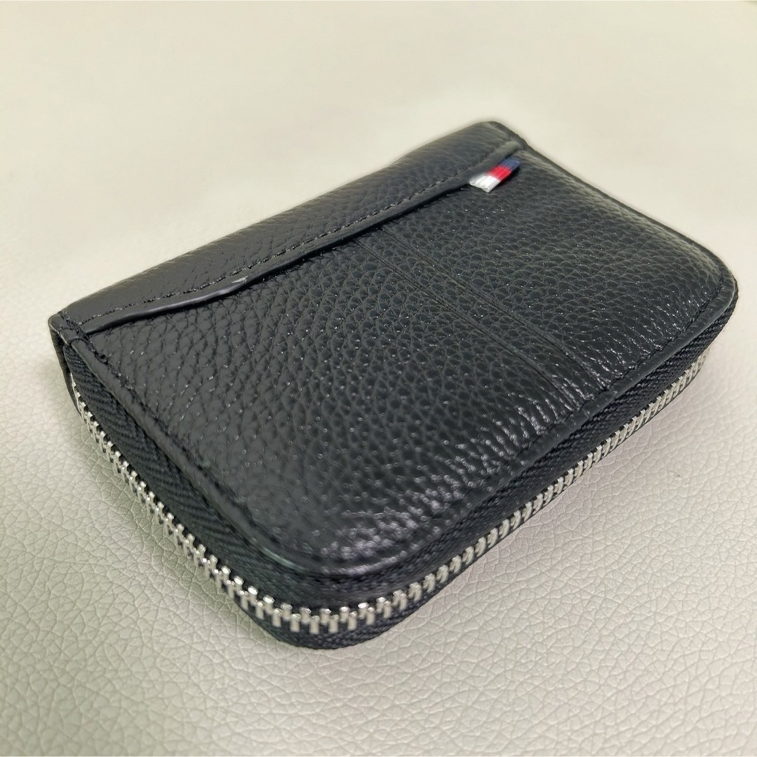 大容量じゃばら型カードケース　ブラック　合成皮革　シンプル　コンパクトお財布 レディースのファッション小物(名刺入れ/定期入れ)の商品写真