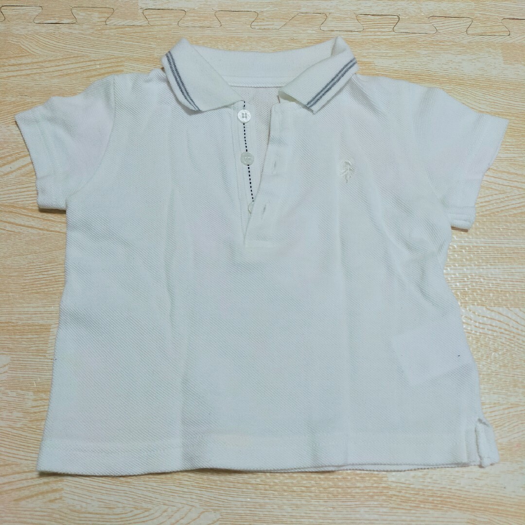 COMME CA DU MODE(コムサデモード)のコムサデモード　ベビー　白　ポロシャツ　80 キッズ/ベビー/マタニティのベビー服(~85cm)(その他)の商品写真