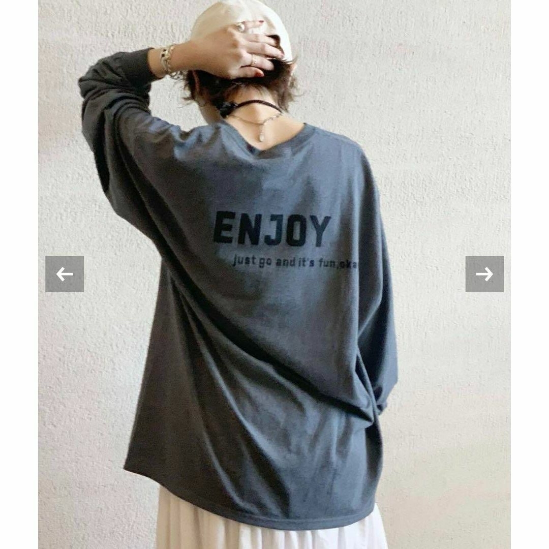 JOURNAL STANDARD(ジャーナルスタンダード)のJournal standard luxe プリントロンT ENJOY S レディースのトップス(Tシャツ(長袖/七分))の商品写真