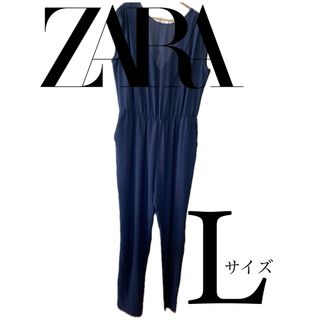 ZARA - 値下中！ZARA ザラ オールインワン ネイビー ドロップショルダー