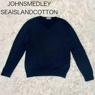 JOHN SMEDLEY - 【極美品】ジョンスメドレー シーアイランドコットン 長袖 セーター L 黒 現行