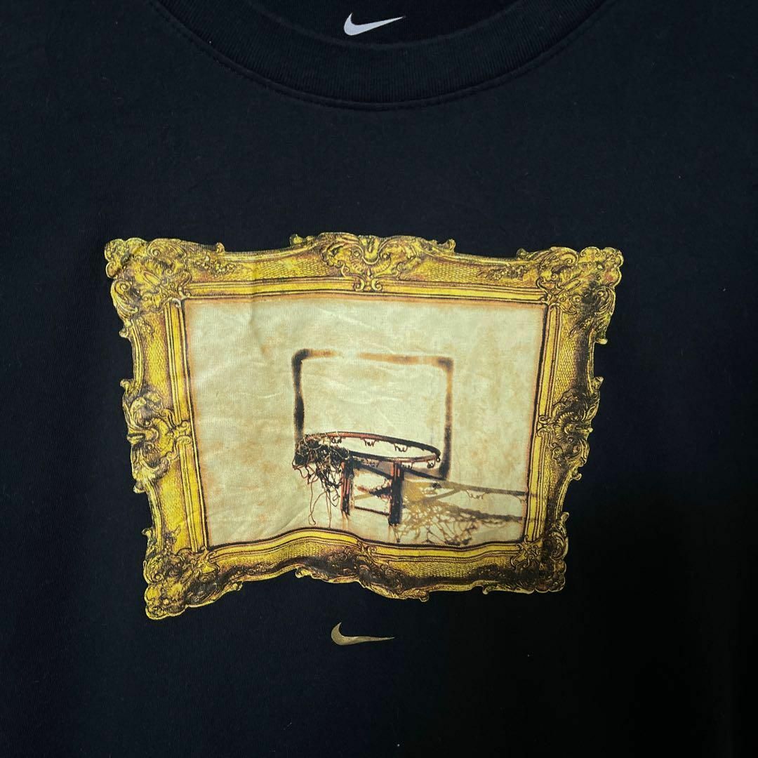 NIKE(ナイキ)のメンズ プリント ナイキ L バスケ ブラック USA古着 半袖 Tシャツ メンズのトップス(Tシャツ/カットソー(半袖/袖なし))の商品写真